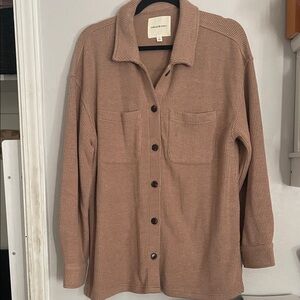 Thread & Supply Pink Ribbed Shirt